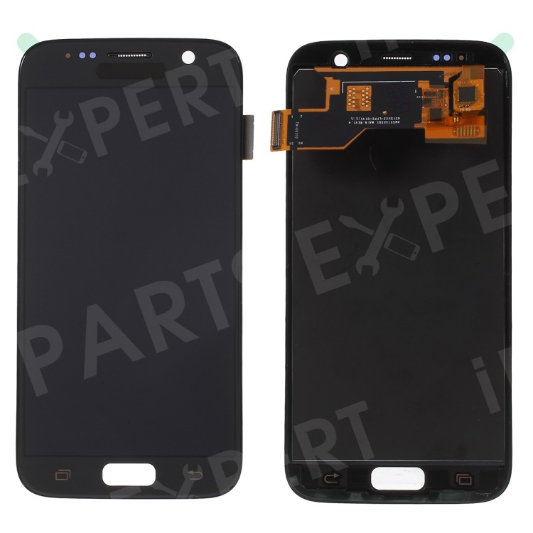 

LCD Screen and Digitizer Assembly Repair Part with a Fingerprint Button Mat [TFT Version] for Samsung Galaxy S7 G930 - Black, Galaxy S7
