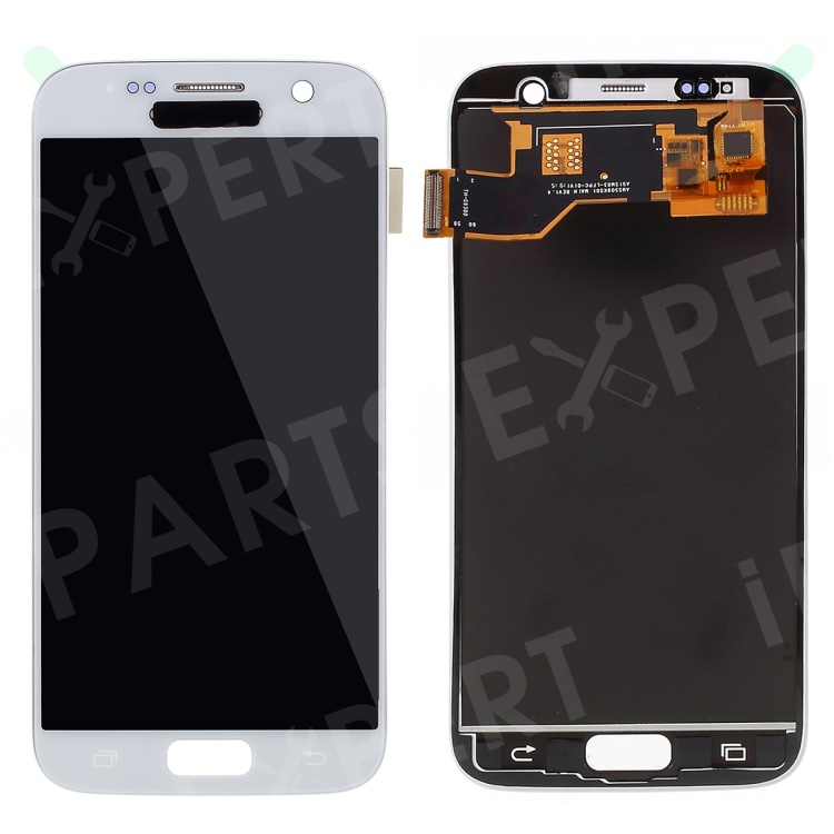

LCD Screen and Digitizer Assembly Repair Part with a Fingerprint Button Mat [TFT Version] for Samsung Galaxy S7 SM-G930 - White, Galaxy S7
