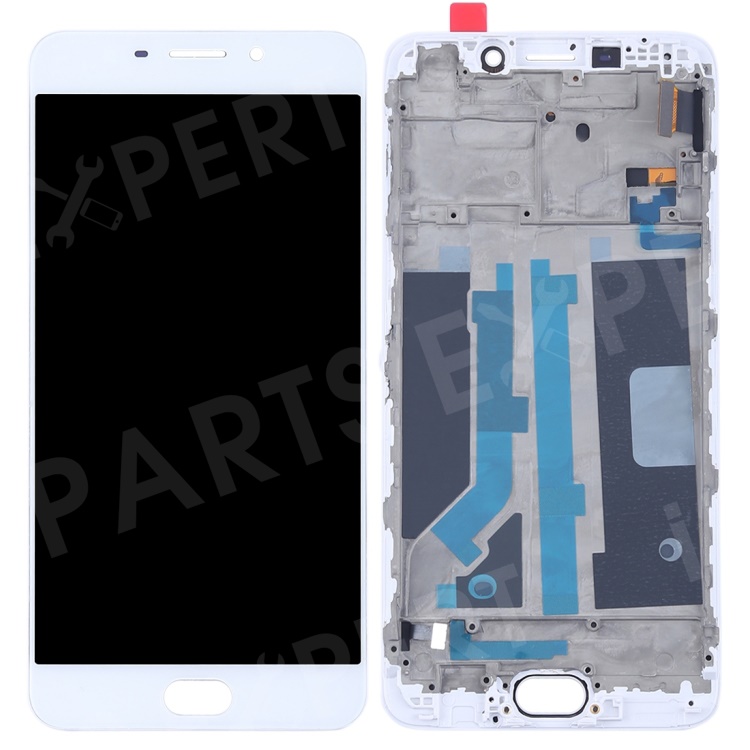 

Assembly TFT Version LCD Screen and Digitizer Assembly + Frame for Oppo R9 - White, Other OPPO Models