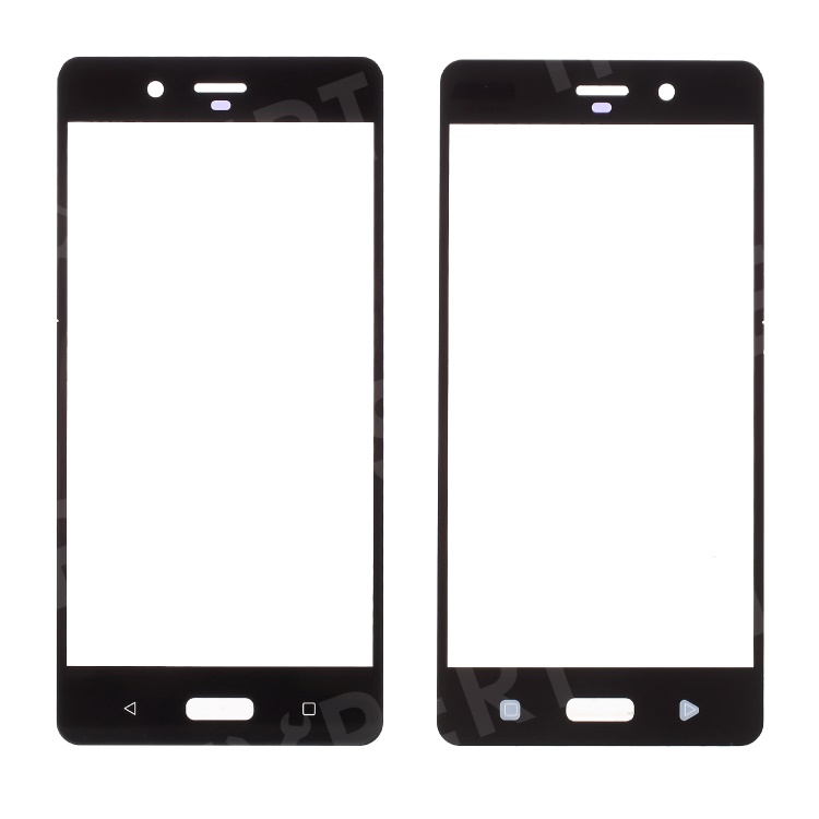 

Outer Screen Glass Lens Replacement for Nokia 8 - Black, Nokia 8