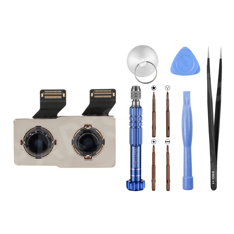 

OEM Rear Back Camera Module Replacement Part + 5PCS Repairing Tool Kit for iPhone X, iPhone X