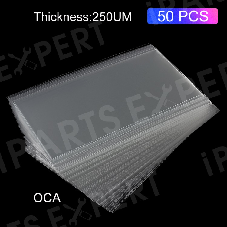 

50PCS/Lot 0.25mm OCA Optical Clear Adhesive Stickers (Size: 13.3x6.8cm) for Xiaomi Redmi 5 LCD Digitizer, Xiaomi Redmi 5