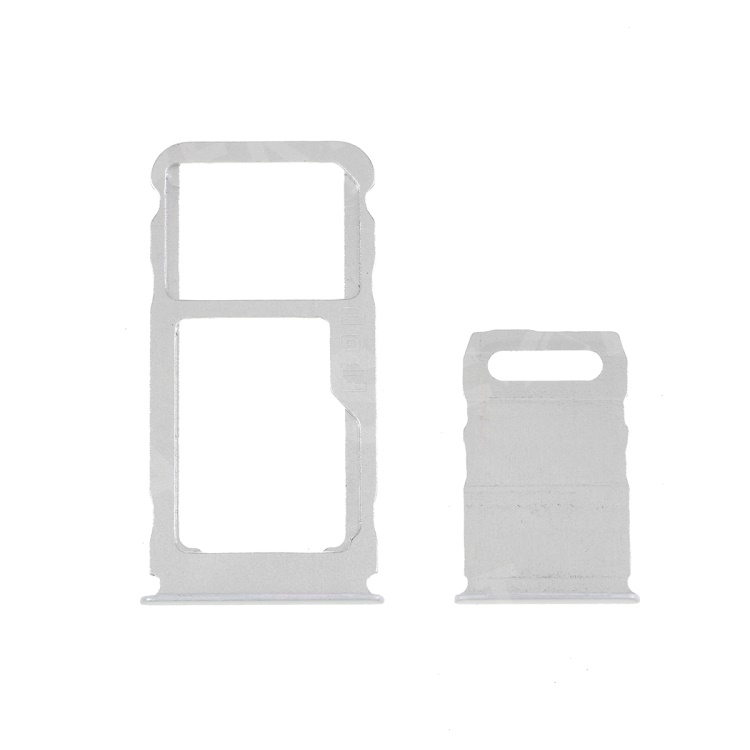 

2 Pcs/Set OEM SIM Card Tray Slots Part for Nokia 3.1 Plus - Silver, Nokia 3.1 Plus