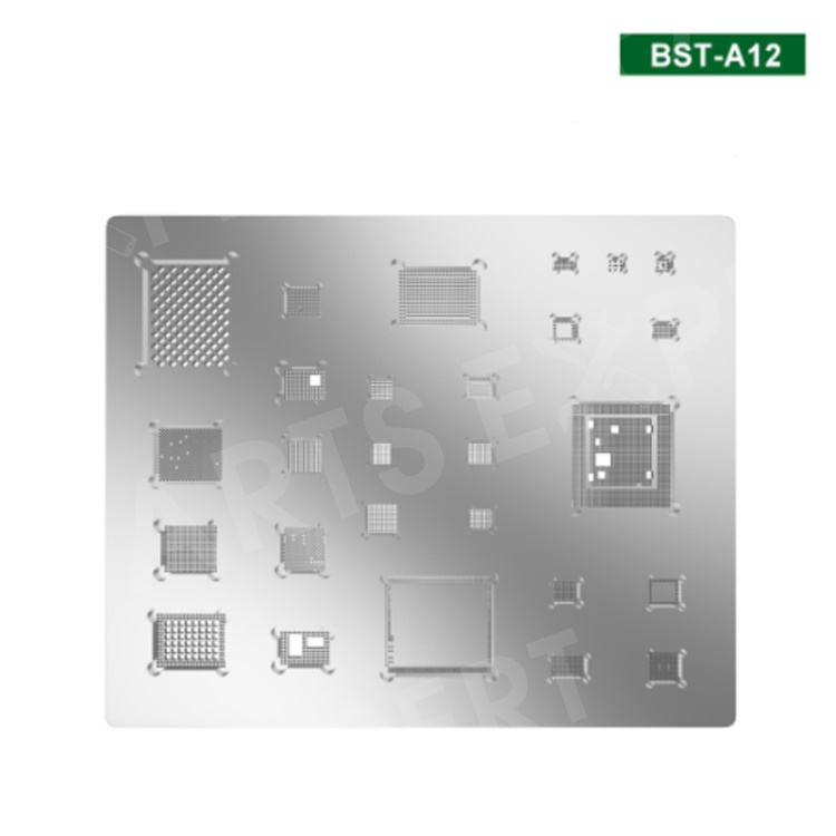 

BST-A12 3D Planting Tin Network Mesh IC Chip BGA Reballing Solder Template for iPhone XS/XS Max/XR