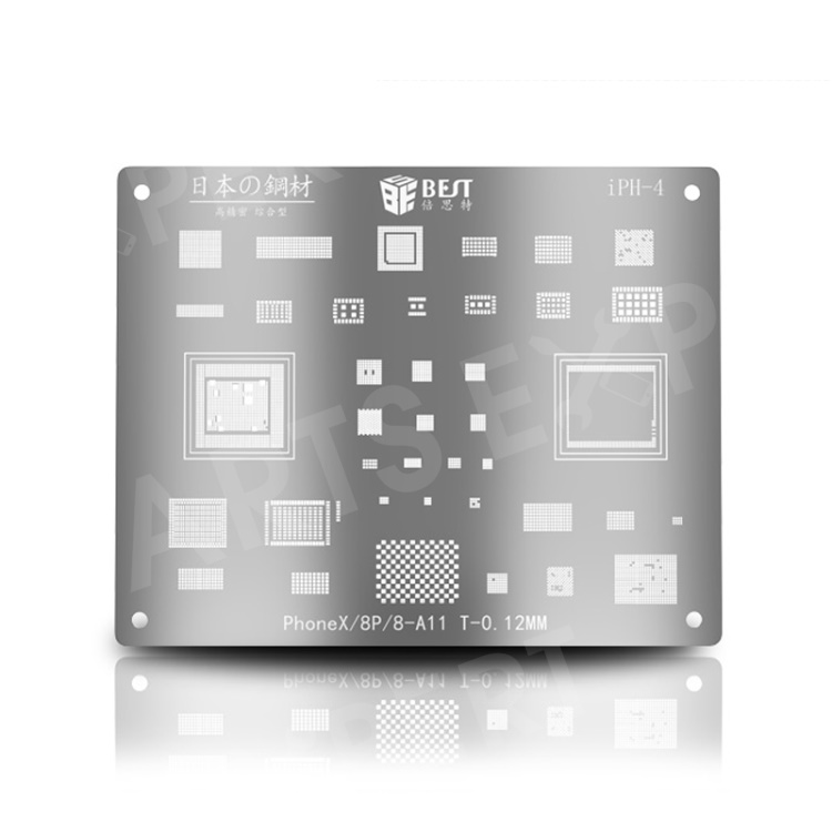 

BST-iPH-4 IC Chip BGA Reballing Stencil Solder Template for iPhone X/8P/8-A11