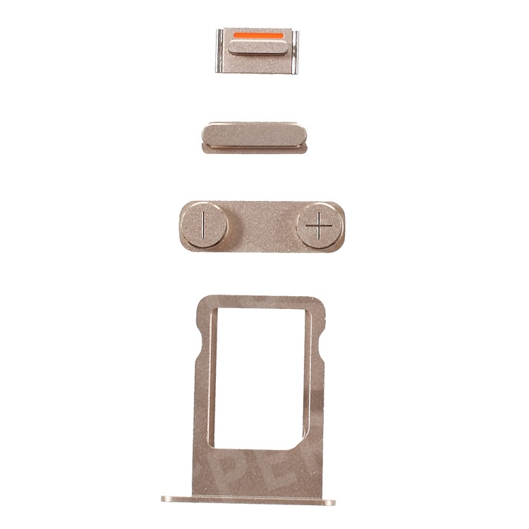 

For iPhone SE 5s 5 OEM Side Button Set (Mute / Power / Volume Buttons + Sim Card Tray) - Gold Color, iPhone SE