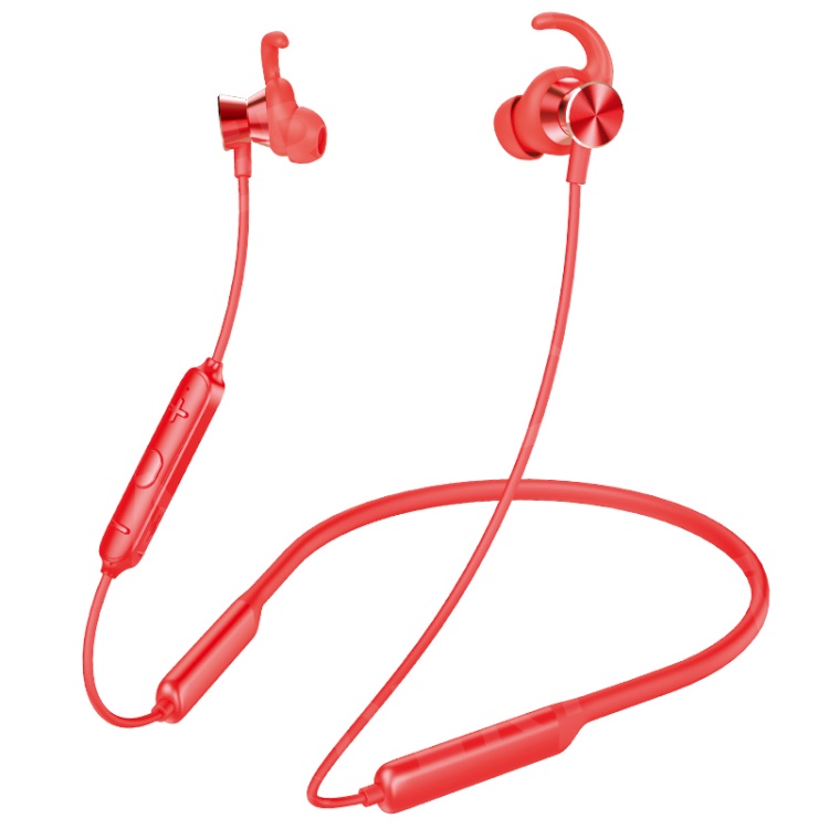 

ROCK SPACE BTE-301 In-ear Neckband Bluetooth Headphone with Mic for iPhone Samsung Huawei Etc. - Red, iPhone XS 5.8 inch