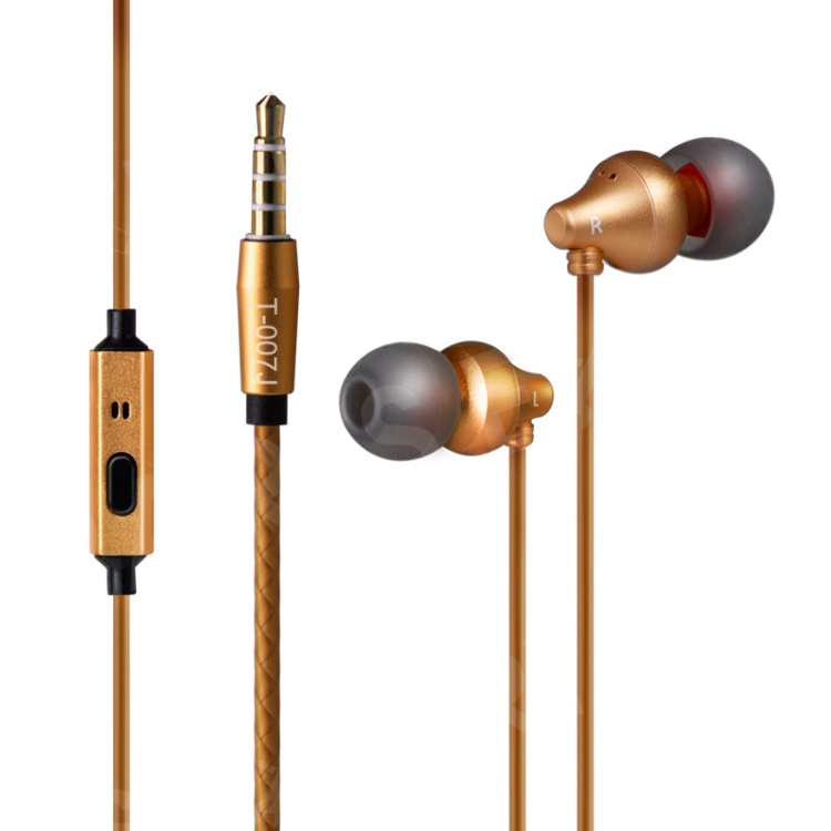 

Universal In-ear Wired Metal Headset with Mic for iPhone Samsung Huawei, etc - Gold, iPhone 6s Plus 5.5-inch