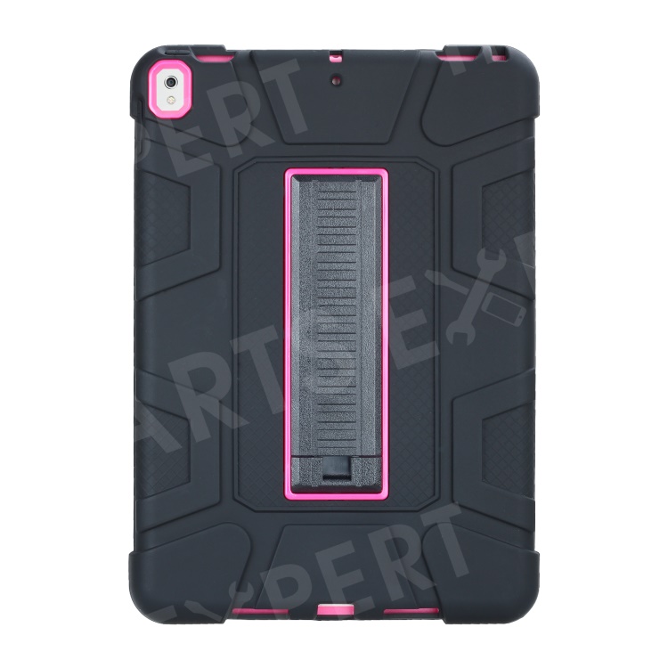 

Detachable 2-in-1 Shock Proof Anti-dust Protective TPU + PC Kickstand Cover for iPad Air 10.5 (2019) / Pro 10.5 (2017) - Black / Rose, iPad Pro 10.5-inch (2017)