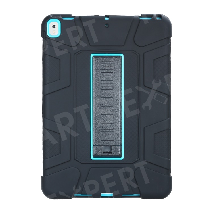 

Shock Proof Anti-dust Detachable 2-in-1 Protective TPU + PC Kickstand Casing for iPad Air 10.5 (2019) / Pro 10.5 (2017) - Black / Baby Blue, iPad Pro 10.5-inch (2017)