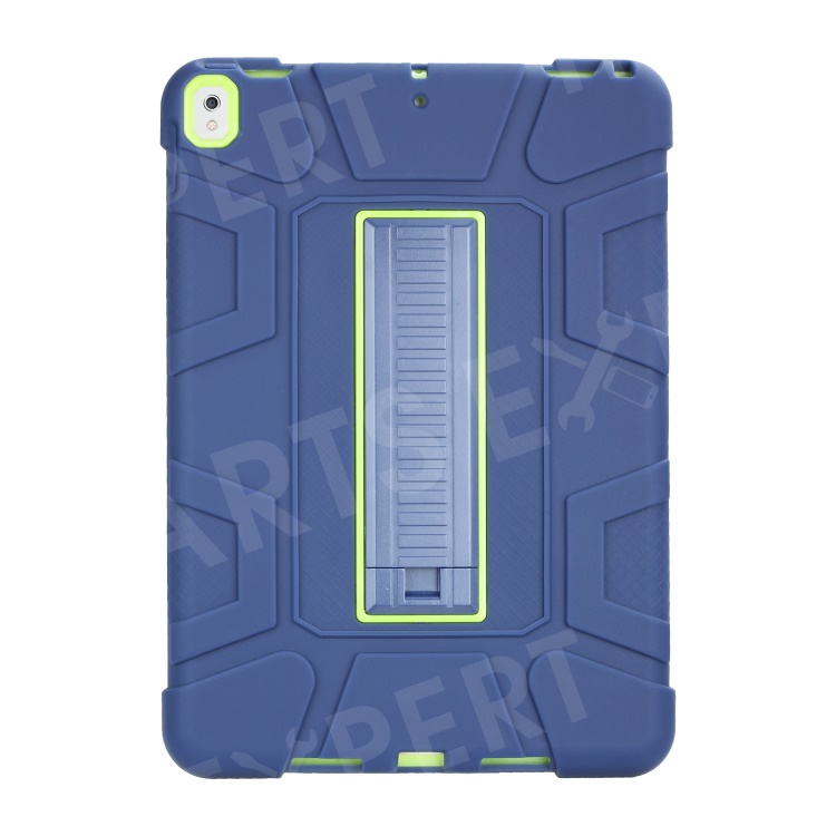 

For iPad Air 10.5 (2019) / Pro 10.5 (2017) Detachable 2-in-1 Anti-dust Shock Proof Protective TPU + PC Kickstand Cover - Dark Blue / Green, iPad Pro 10.5-inch (2017)