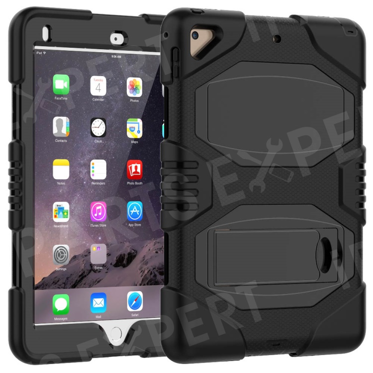 

Kickstand PC Silicone Armor Defender Tablet Case for iPad Pro 9.7 inch (2016) - Black, iPad Pro 9.7 inch (2016)