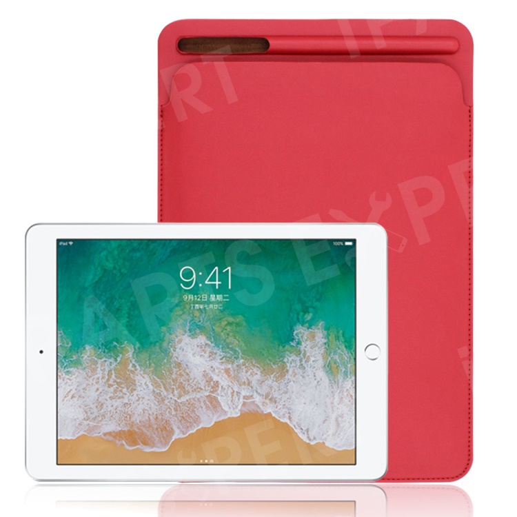 

Delicate Nano Leather Pouch Sleeve with Pen Slot for iPad 9.7 (2018)/9.7-inch (2017) / iPad Air 10.5 (2019) / Pro 10.5 (2017) - Red, iPad 9.7-inch (2017)