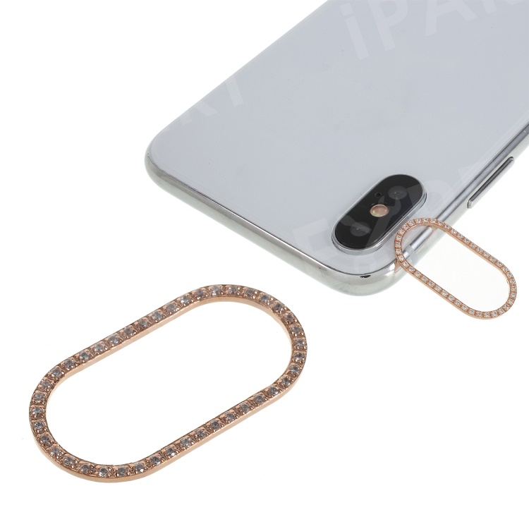 

Diamond Rear Camera Metal Lens Protector Ring for iPhone X (Ten) - Rose Gold, iPhone X