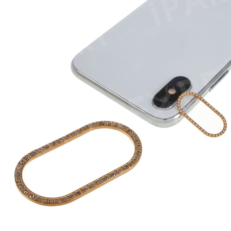 

Diamond Back Camera Metal Lens Protective Ring for iPhone X (Ten) - Gold, iPhone X