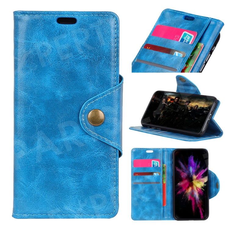 

Stand Wallet PU Leather Phone Case Accessory for iPhone XR 6.1 inch - Blue, iPhone XR 6.1 inch