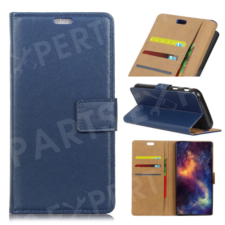 

For iPhone XR 6.1 inch PU Leather Wallet Stand Mobile Phone Case Accessory - Blue, iPhone XR 6.1 inch