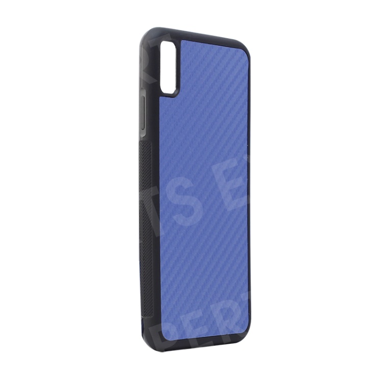 

Anti-slip Woven Texture Plastic + TPU Combo Shell with Square Camera Cut for iPhone XS Max 6.5 inch - Blue, iPhone XS Max 6.5 inch