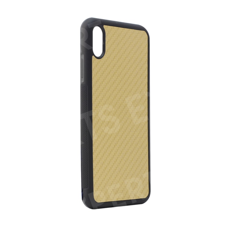 

Anti-slip Woven Texture PC + TPU Combo Cover with Round Camera Cut for iPhone XS Max 6.5 inch - Gold, iPhone XS Max 6.5 inch