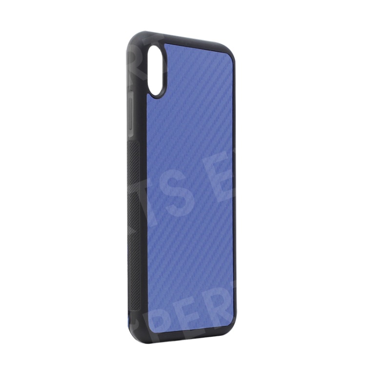 

Anti-slip Woven Texture PC + TPU Combo Shell with Round Camera Cut for iPhone XS Max 6.5 inch - Blue, iPhone XS Max 6.5 inch
