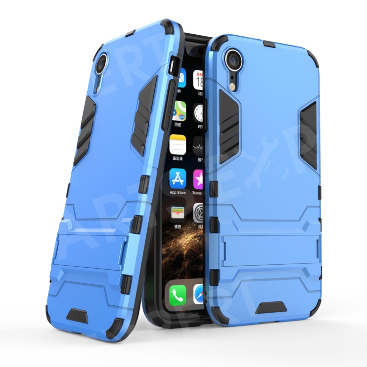 

Cool Guard Kickstand Plastic TPU Hybrid Protector Cover Shell for iPhone XR 6.1 inch - Baby Blue, iPhone XR 6.1 inch