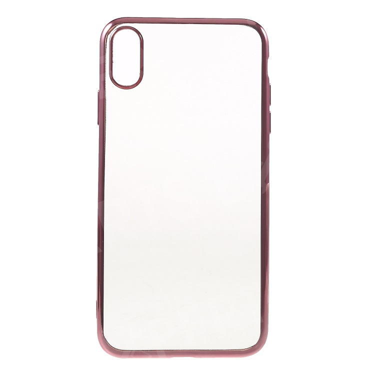 

Electroplating Edge Clear TPU Cellphone Shell Case for iPhone XS Max 6.5 inch - Rose Gold, iPhone XS Max 6.5 inch