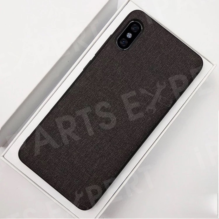 

For iPhone Xs 5.8 inch Anti-slip Cloth Coated PC + TPU Hybrid Phone Case - Black, iPhone XS 5.8 inch