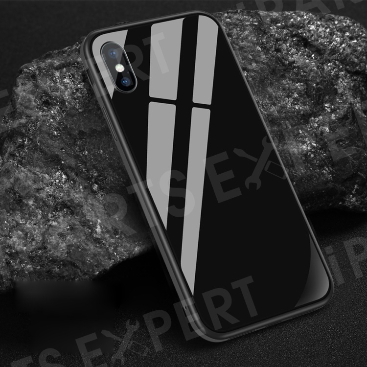

SULADA Tempered Glass + Metal Frame + TPU Hybrid Case for iPhone XR 6.1 inch - All Black, iPhone XR 6.1 inch