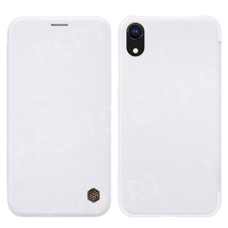 

NILLKIN Qin Series Leather Card Holder Cover for iPhone XR 6.1 inch - White, iPhone XR 6.1 inch