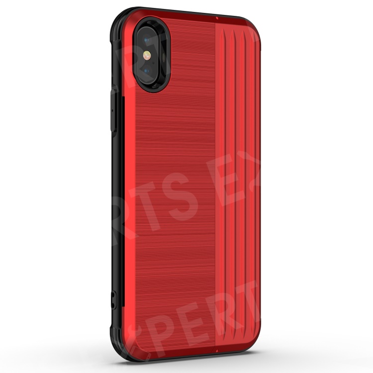 

ANGIBABE Phone Cover for iPhone Xs Max 6.5-inch (Kickstand and Card Holder) PC TPU Dual Layer Hybrid Case - Red, iPhone XS Max 6.5 inch