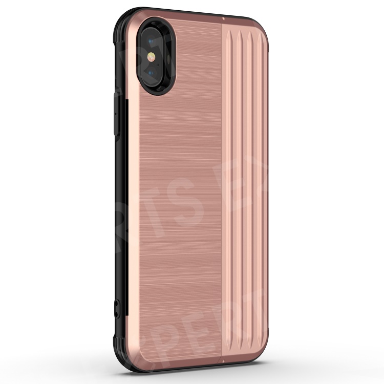 

ANGIBABE Mobile Casing for iPhone Xs Max 6.5-inch (Kickstand and Card Holder) PC TPU Dual Layer Hybrid Case - Rose Gold, iPhone XS Max 6.5 inch