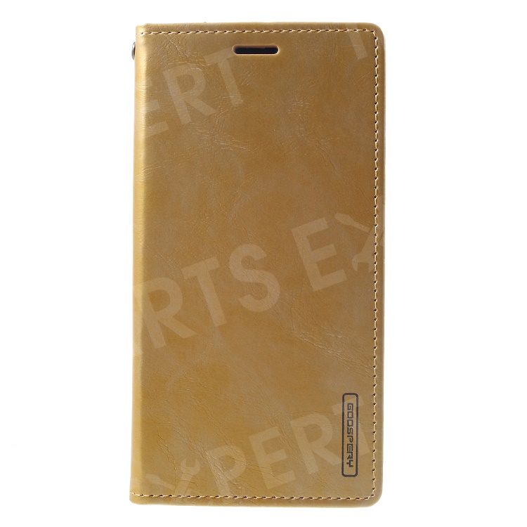 

MERCURY GOOSPERY Blue Moon Leather Protective Casing for iPhone XS Max 6.5 inch - Gold, iPhone XS Max 6.5 inch