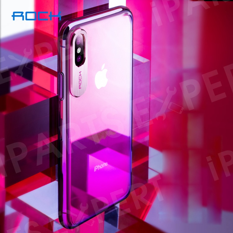 

ROCK Aluminum Alloy Patch Gradient Color PC Hard Case for iPhone Xs 5.8 inch - Red, iPhone XS 5.8 inch