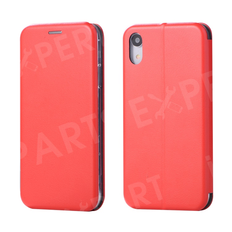 

Shell Style Card Holder Stand Leather Shell for iPhone XR 6.1 inch - Red, iPhone XR 6.1 inch