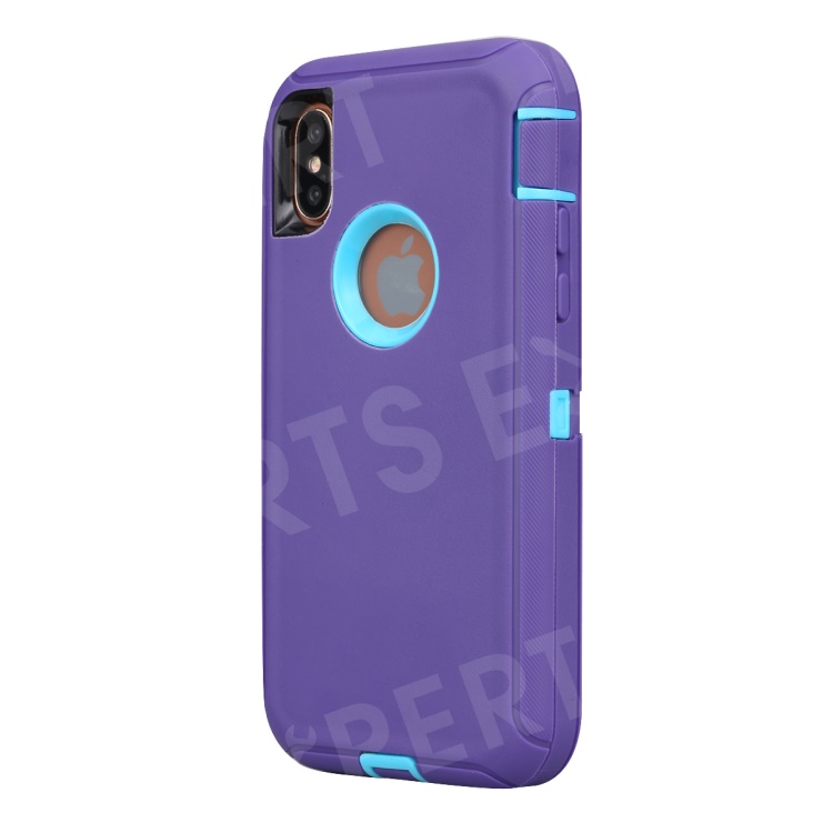 

Hybrid PC + TPU Shockproof Drop-proof Dust-proof Case Cover for iPhone XS Max 6.5 inch - Purple / Blue, iPhone XS Max 6.5 inch