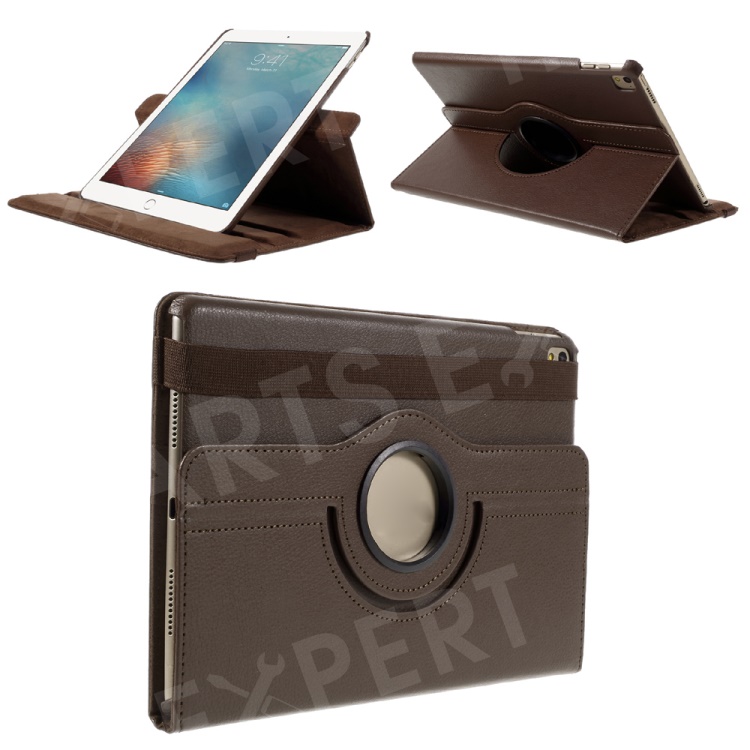 

360-degree Rotary Stand Litchi Leather Cover for iPad Pro 9.7 inch - Brown, iPad Pro 9.7 inch (2016)