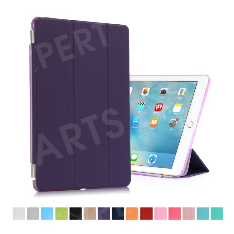 

Tri-fold Stand Smart Leather Cover + Companion PC Case for iPad Pro 9.7 inch - Purple, iPad Pro 9.7 inch (2016)