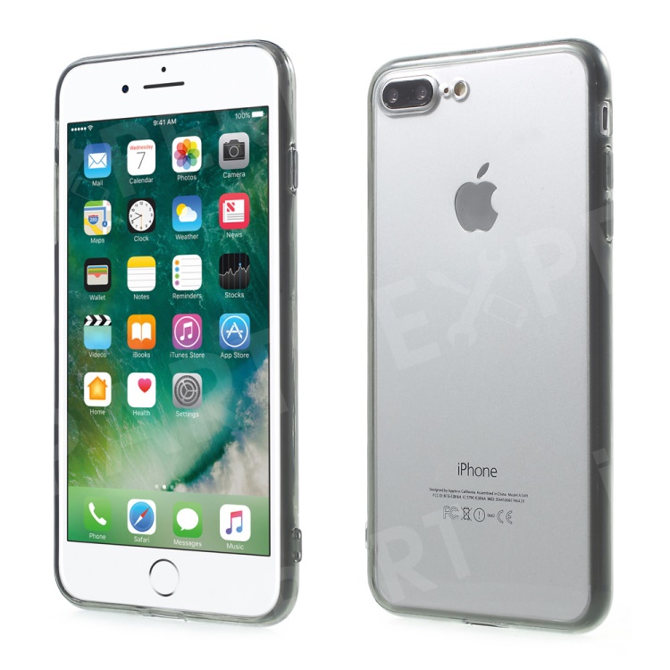 

Clear Acrylic + TPU Hybrid Phone Case for iPhone 8 Plus / 7 Plus 5.5 inch - Grey, iPhone 8 Plus 5.5 inch