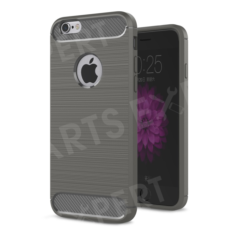 

Carbon Fibre Brushed TPU Shell Case for iPhone 6s 6 - Grey, iPhone 6s 4.7-inch