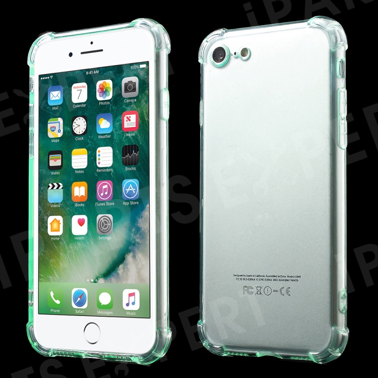 

Clear Drop-proof TPU Cover for iPhone 8 / iPhone 7 4.7 Inch - Green, iPhone 8 4.7 inch