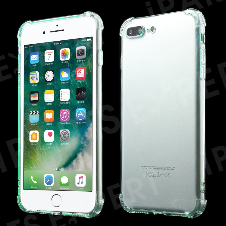 

Clear Drop-proof TPU Soft Cover for iPhone 8 Plus / 7 Plus 5.5 Inch - Green, iPhone 8 Plus 5.5 inch