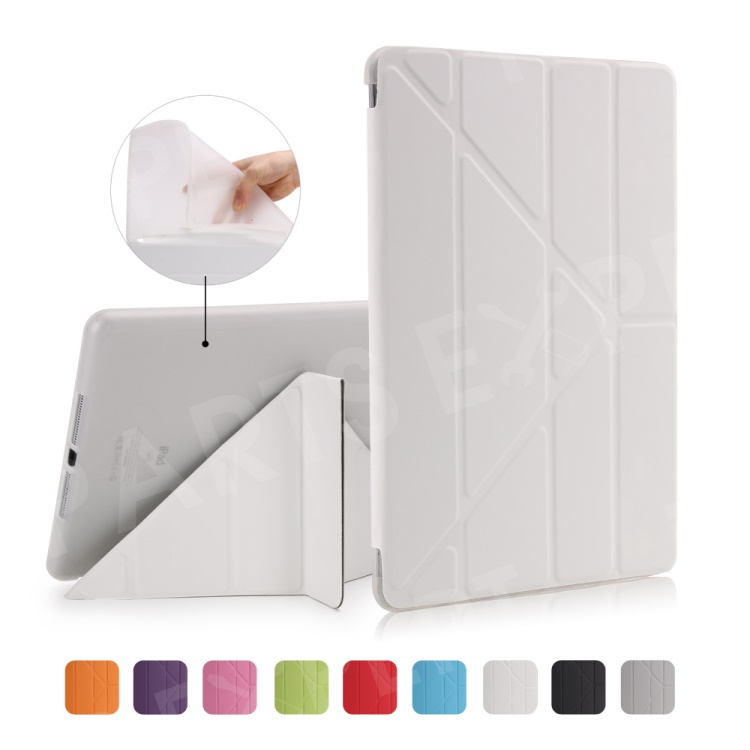 

Origami Stand Leather Wake Up / Sleep Flip Cover Case for iPad Air - White, iPad Air (2013)