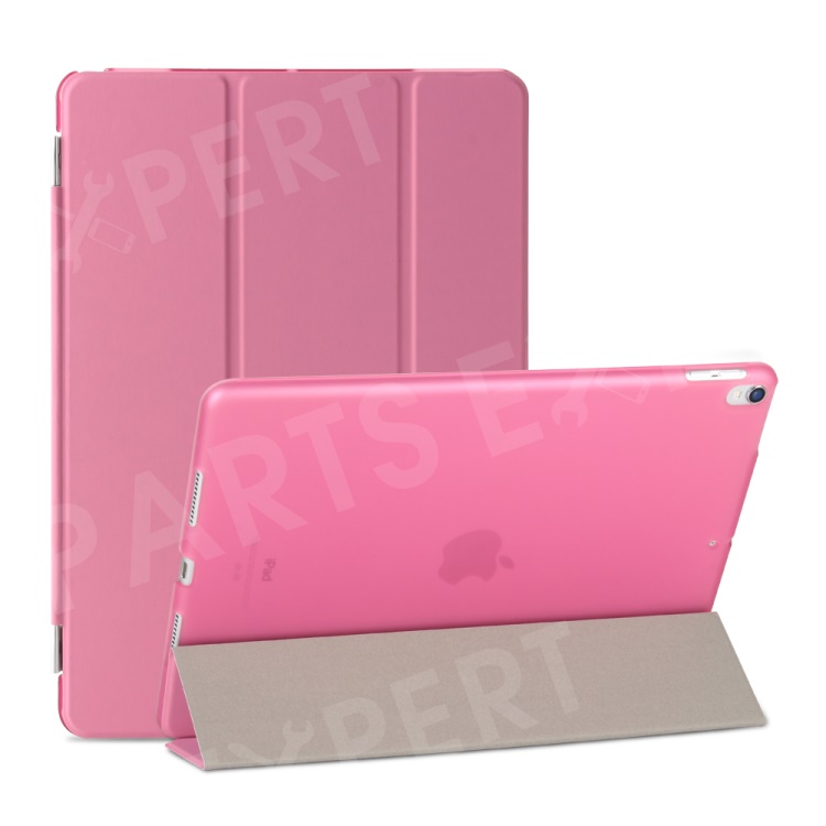 

For iPad Air 10.5 (2019) / Pro 10.5 (2017) Tri-fold Stand Detachable 2-in-1 PU Leather Case Cover - Pink, iPad Pro 10.5-inch (2017)