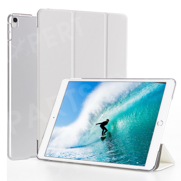 

Tri-fold Stand Auto-wake/sleep Leather Protector Cover for iPad Air 10.5 (2019) / Pro 10.5 (2017) - White, iPad Air 10.5 inch (2019)