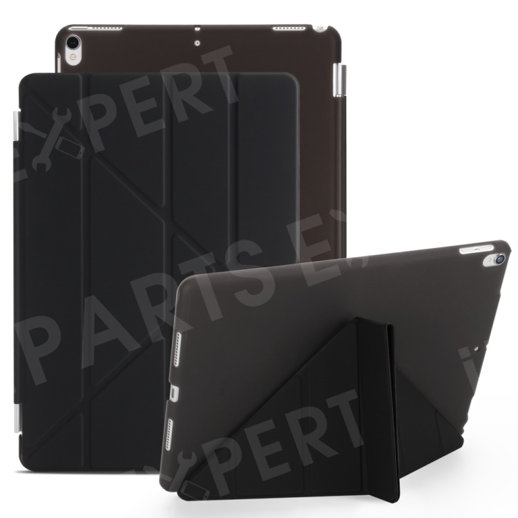 

Auto-wake/sleep 2-in-1 PC Companion Shell + Origami Stand Smart Leather Cover for iPad Air 10.5 (2019) / Pro 10.5 inch (2017) - Black, iPad Air 10.5 inch (2019)