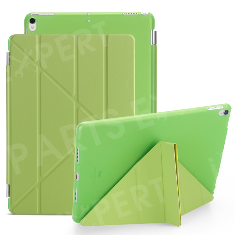 

Auto-wake/sleep 2-in-1 PC Companion Shell + Origami Stand Smart Leather Cover for iPad Air 10.5 (2019) / Pro 10.5 inch (2017) - Green, iPad Air 10.5 inch (2019)