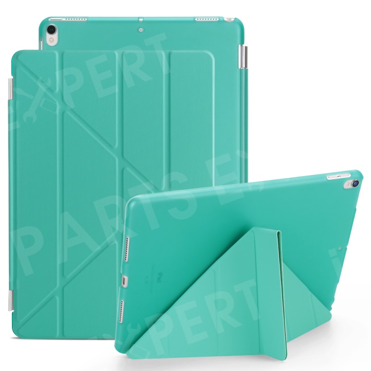 

Auto-wake/sleep Detachable 2-in-1 PC Companion Shell + Origami Stand Smart Leather Cover for iPad Air 10.5 (2019) / Pro 10.5 inch (2017) - Cyan, iPad Air 10.5 inch (2019)