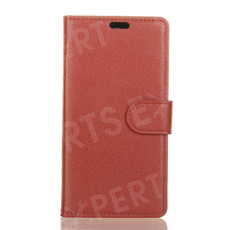 

For Samsung Galaxy S9 Plus Litchi Texture PU Leather Phone Protection Case with Card Holder - Brown, Galaxy S9+