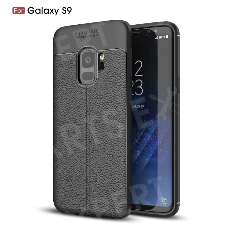 

Litchi Skin TPU Protection Back Cover for Samsung Galaxy S9 - Black, Galaxy S9