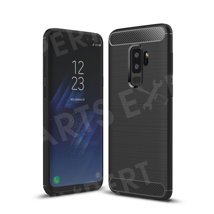 

Carbon Fibre Brushed TPU Gel Case for Samsung Galaxy S9 Plus G965 - Black, Galaxy S9+